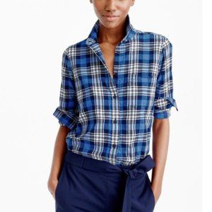 Multicolor Shirt In Navy Weekend Plaid Sz P6